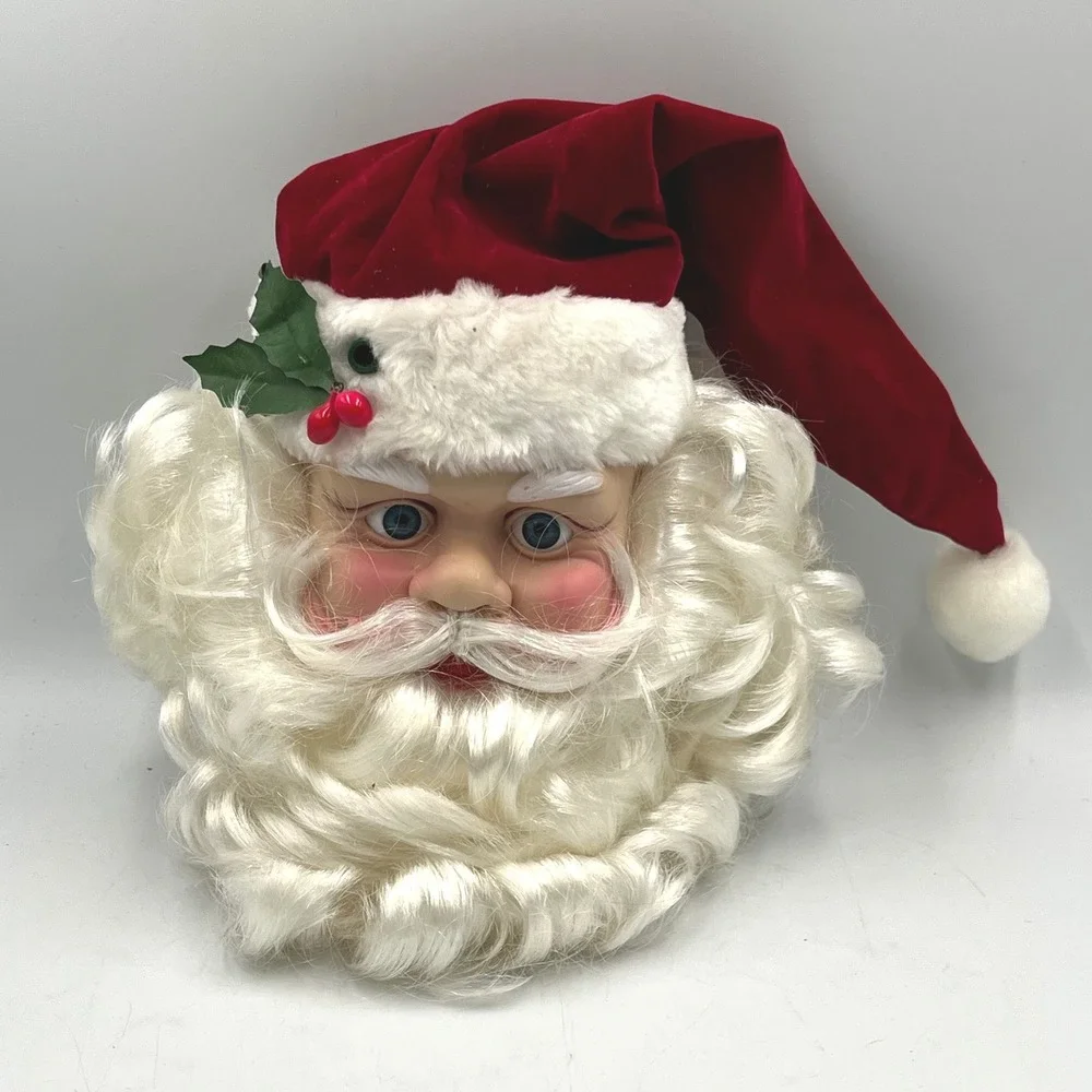 Santa Claus Head Only Vintage Style 9 inch